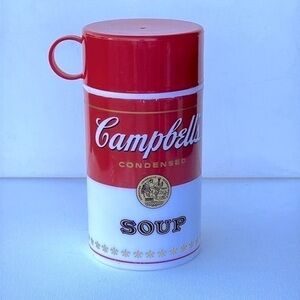 Vintage 1998 Campbell's Soup Thermos Can-Tainer Mug Complete w/Lid PRISTINE!